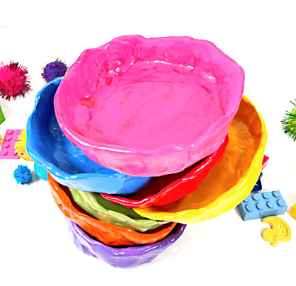 image shows stack of bowls