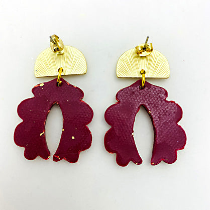 photo shows finished earrings