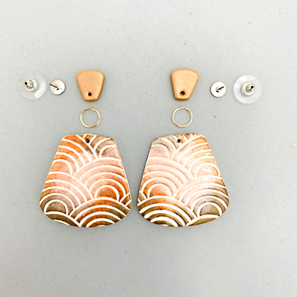 photo shows earring layout for holes