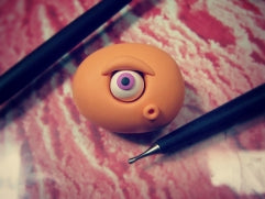 create eye for polymer clay monster orange