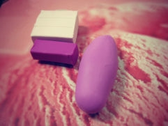 mix purple and white polymer clay