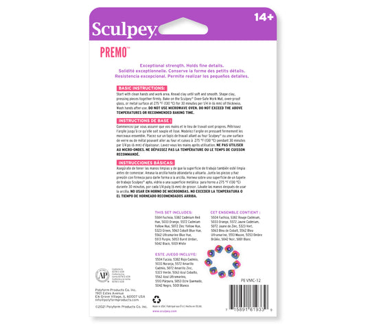 Sculpey® Premo! Accents Mixed Effects Sampler Kit