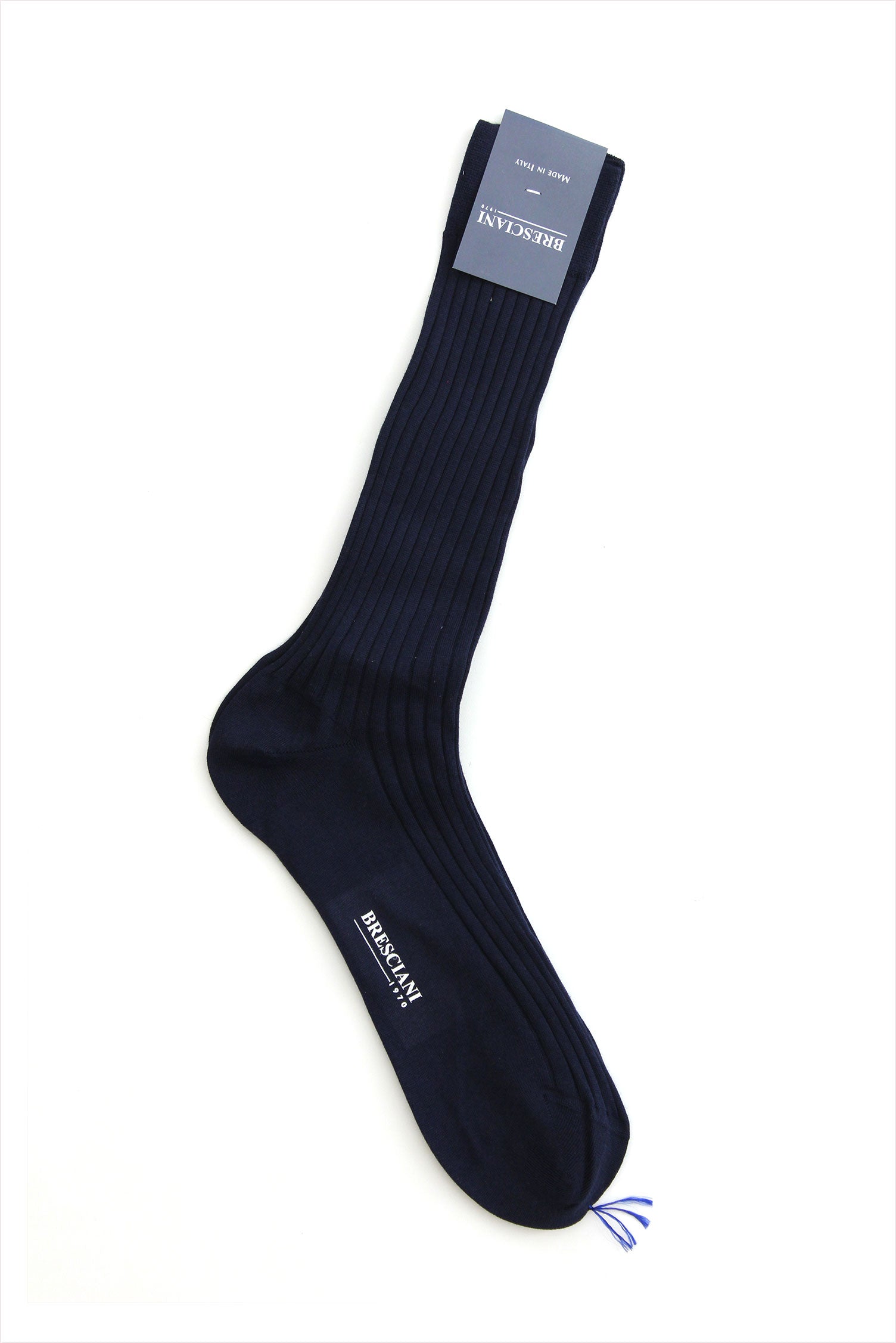 Bresciani Men's Organic Cotton Socks Navy