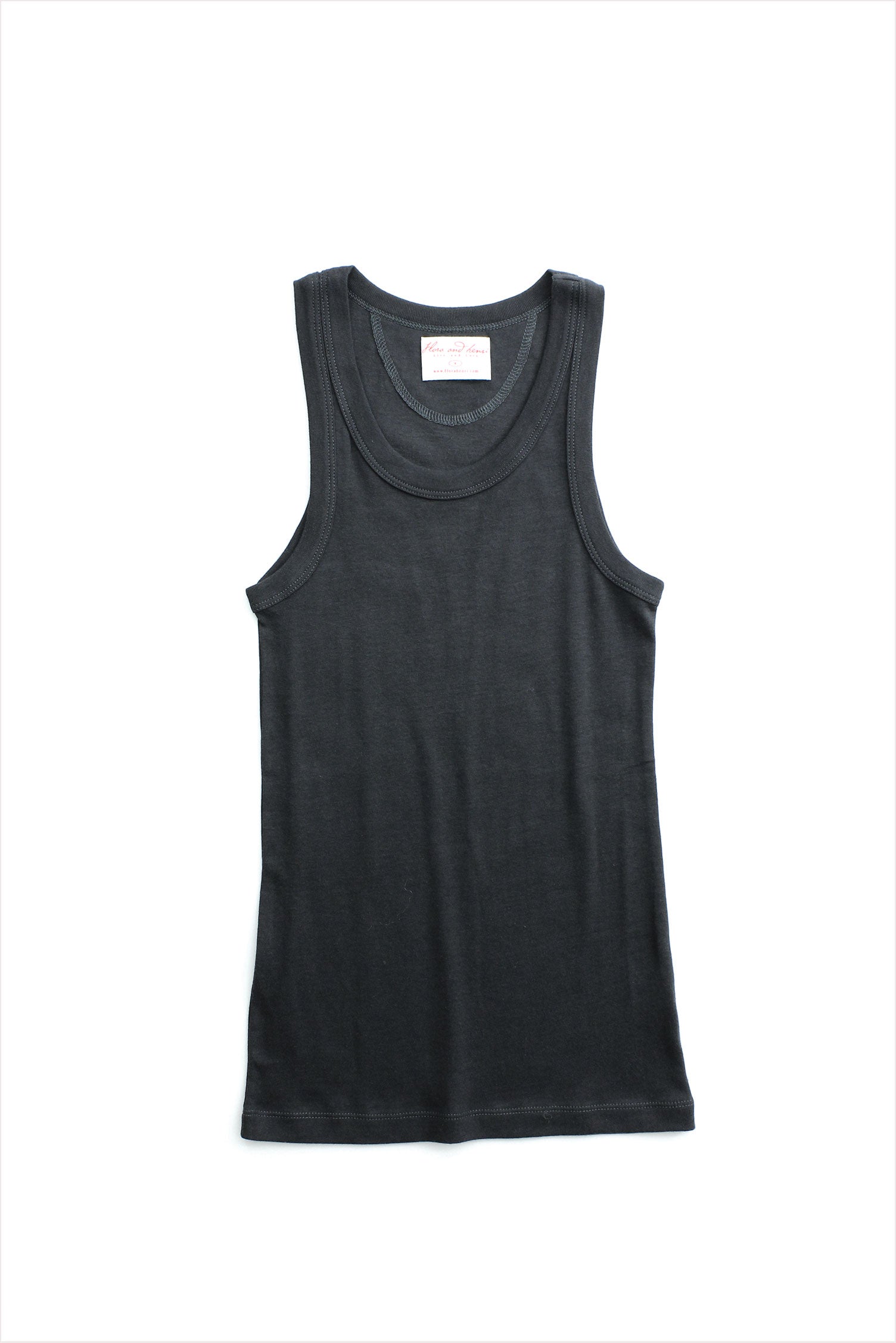 F&H Women's Tank Undershirt Charcoal