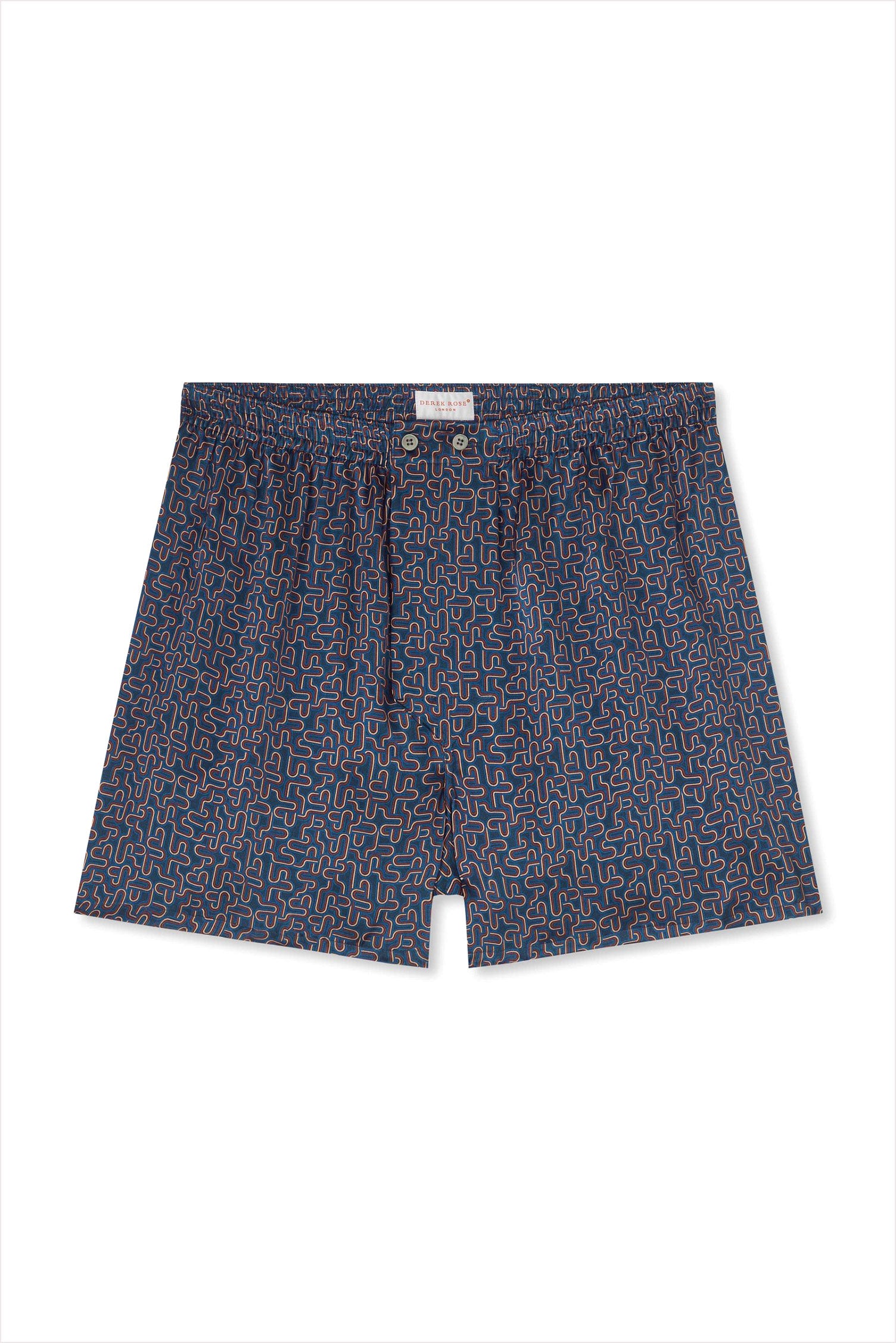 Derek Rose Men's Modern Fit Boxer Nelson 91 Navy - flora and henri