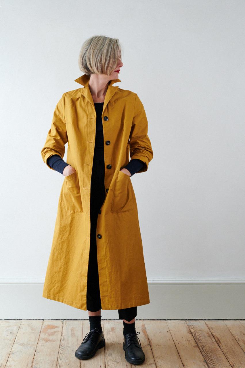 waxed duster coat