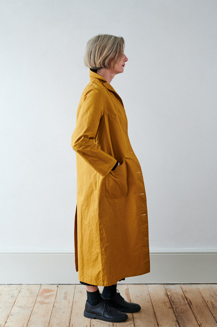 waxed duster coat