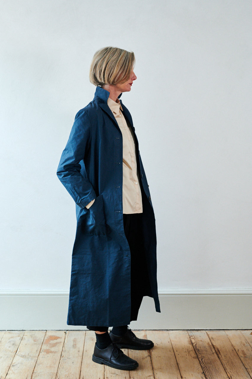 waxed duster coat