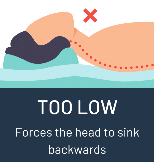 Infographic pillow is too low