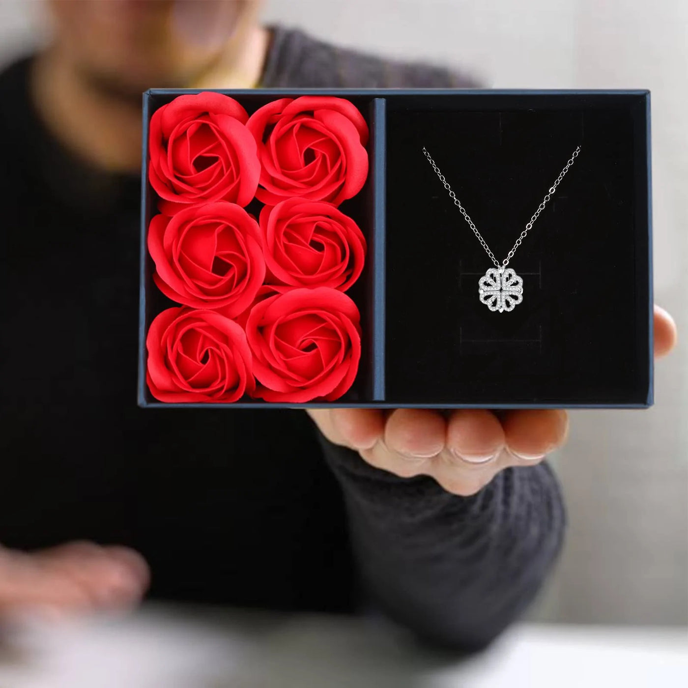 eternal rose and necklace