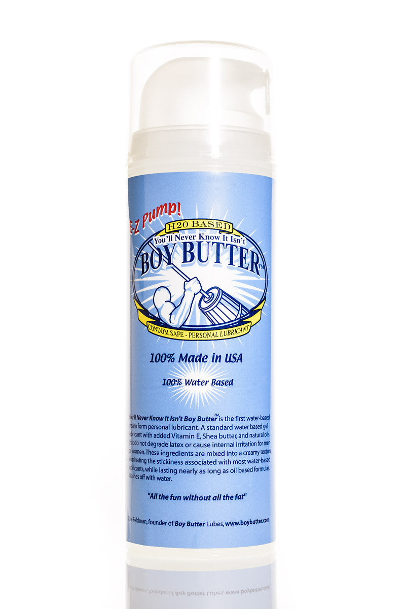 Boy Butter H2O Formula 4oz Tub Personal Lubricant, Vitamin E & Shea Butter, Organic Water-Based