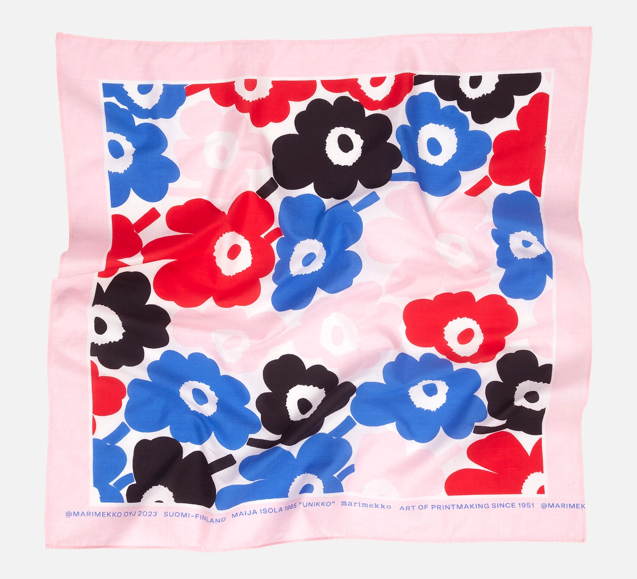 Marimekko / Red Mini Unikko Astrilli Square Scarf – Found