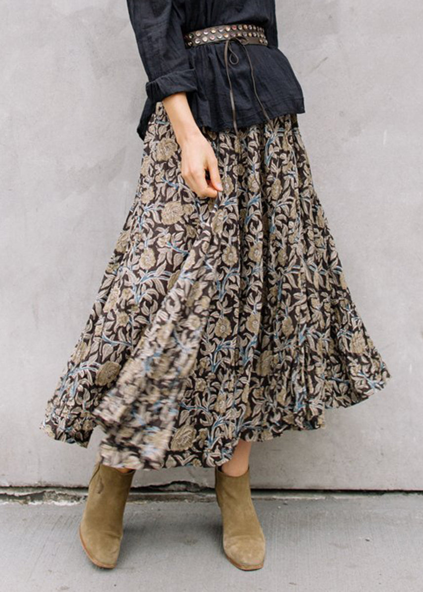 Gagra Kalamkari Skirt, Gardenia