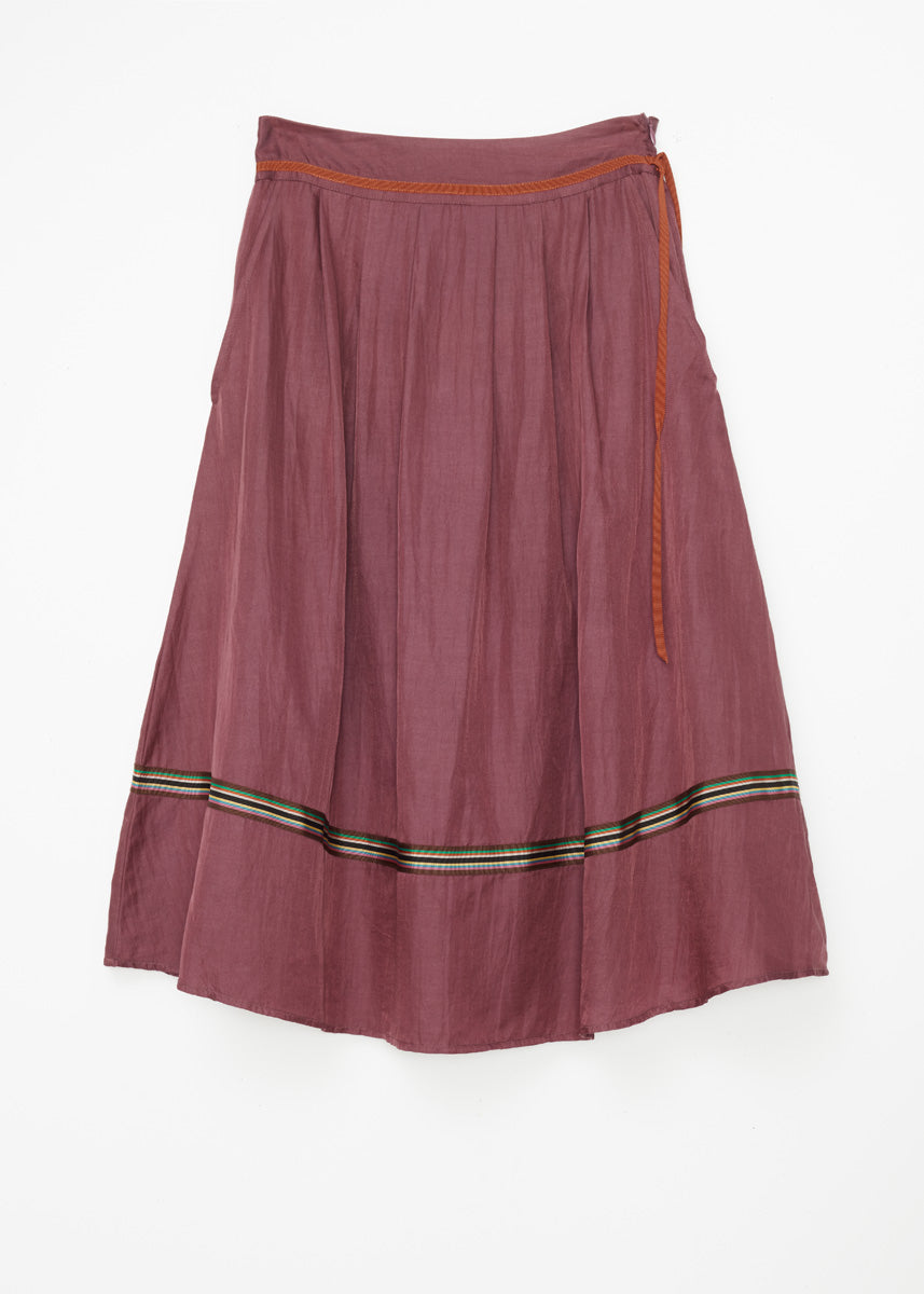 Zapotec Skirt, Plum, Size S