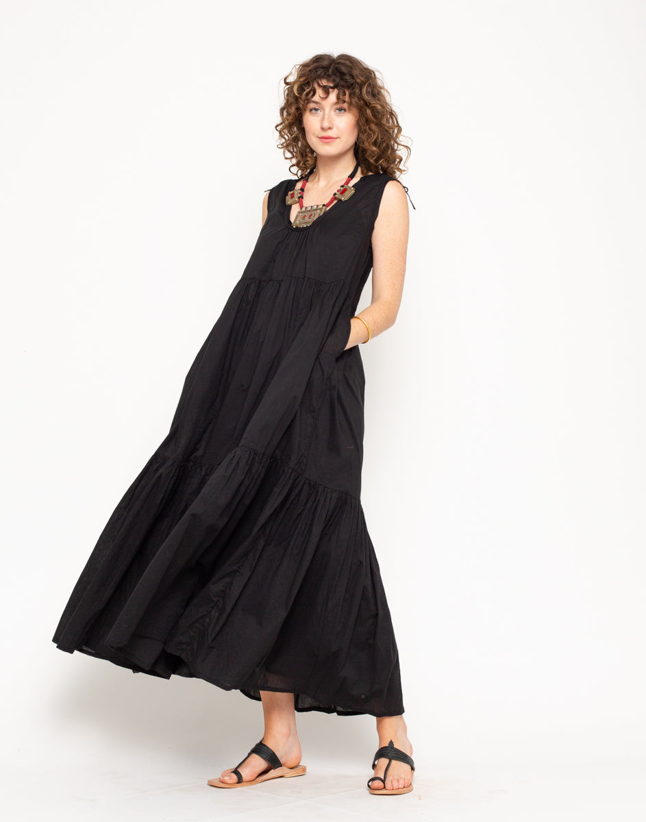 Circe Dress + Slip, Black