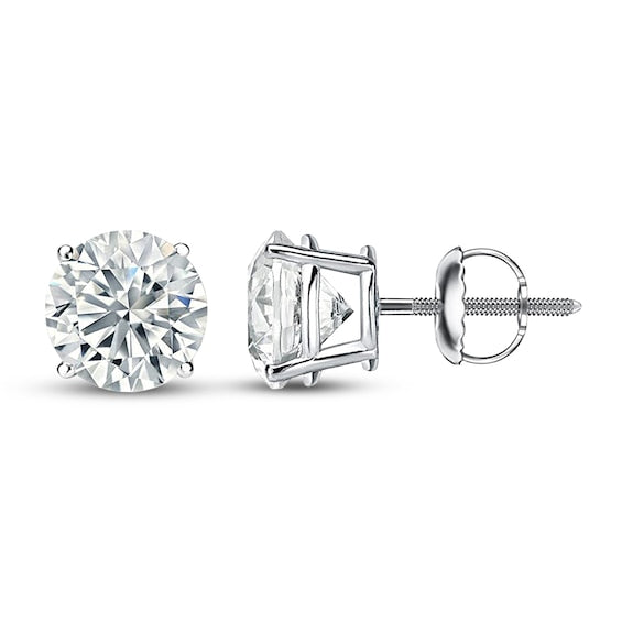 3.00 TCW Diamond Stud Earrings - GIA