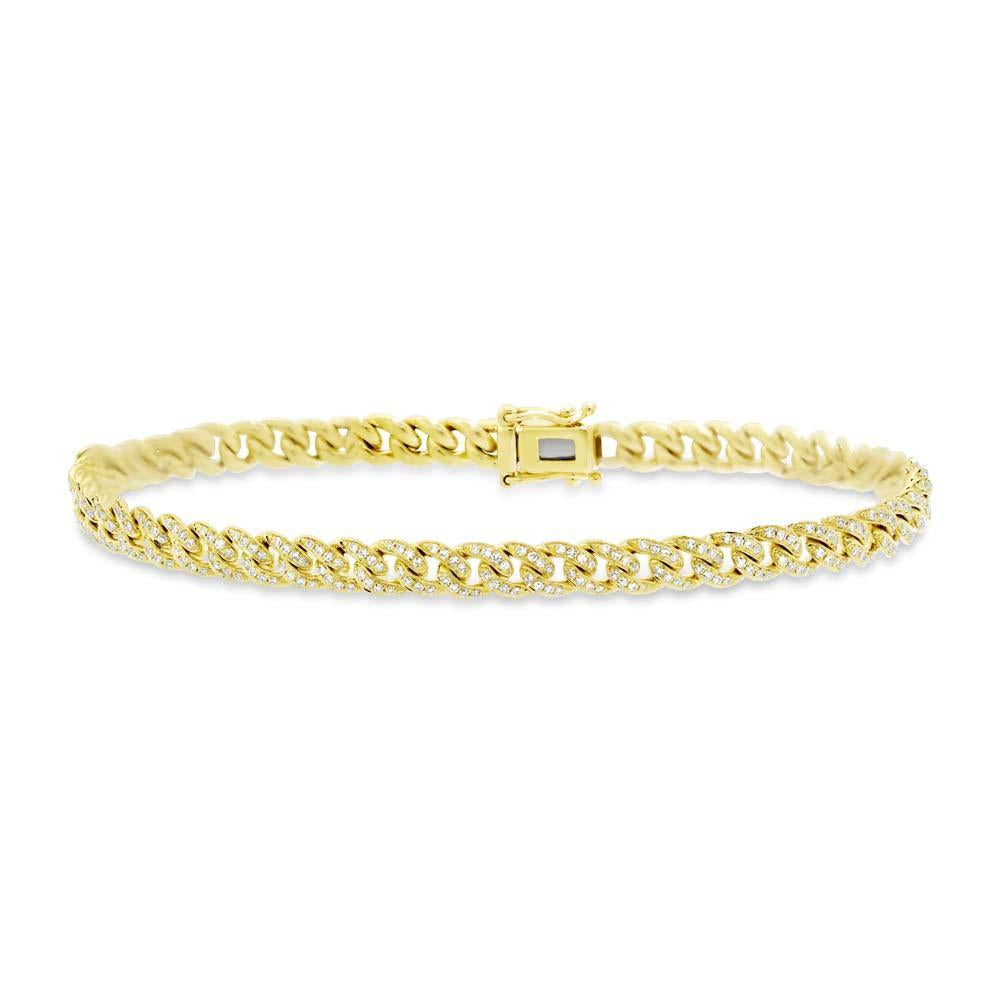 0.96CT DIAMOND PAVE LINK BRACELET