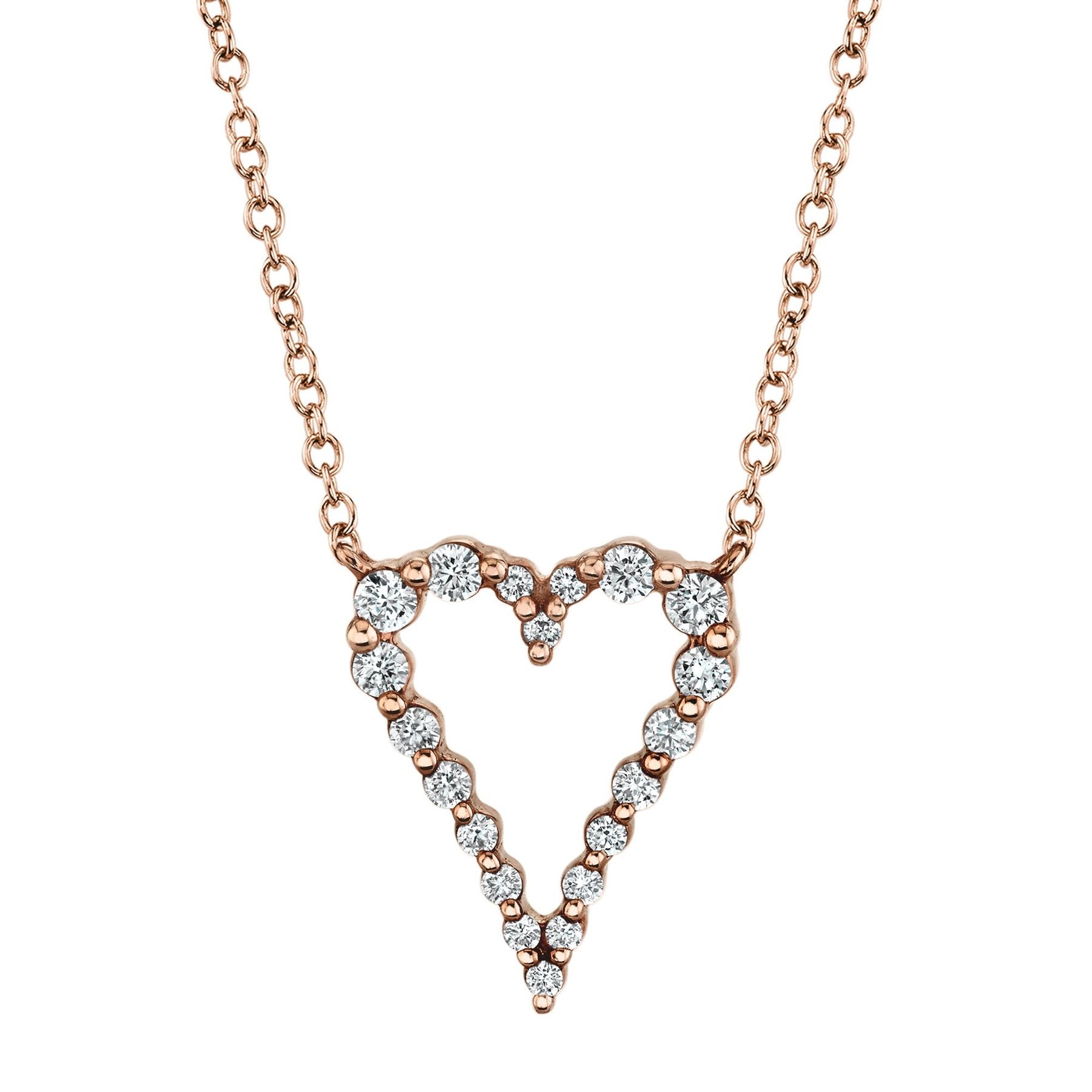 DIAMOND OPEN HEART NECKLACE