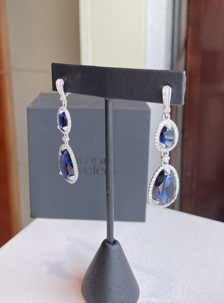 Judith Ripka Corundrum Earrings with Diamonds
