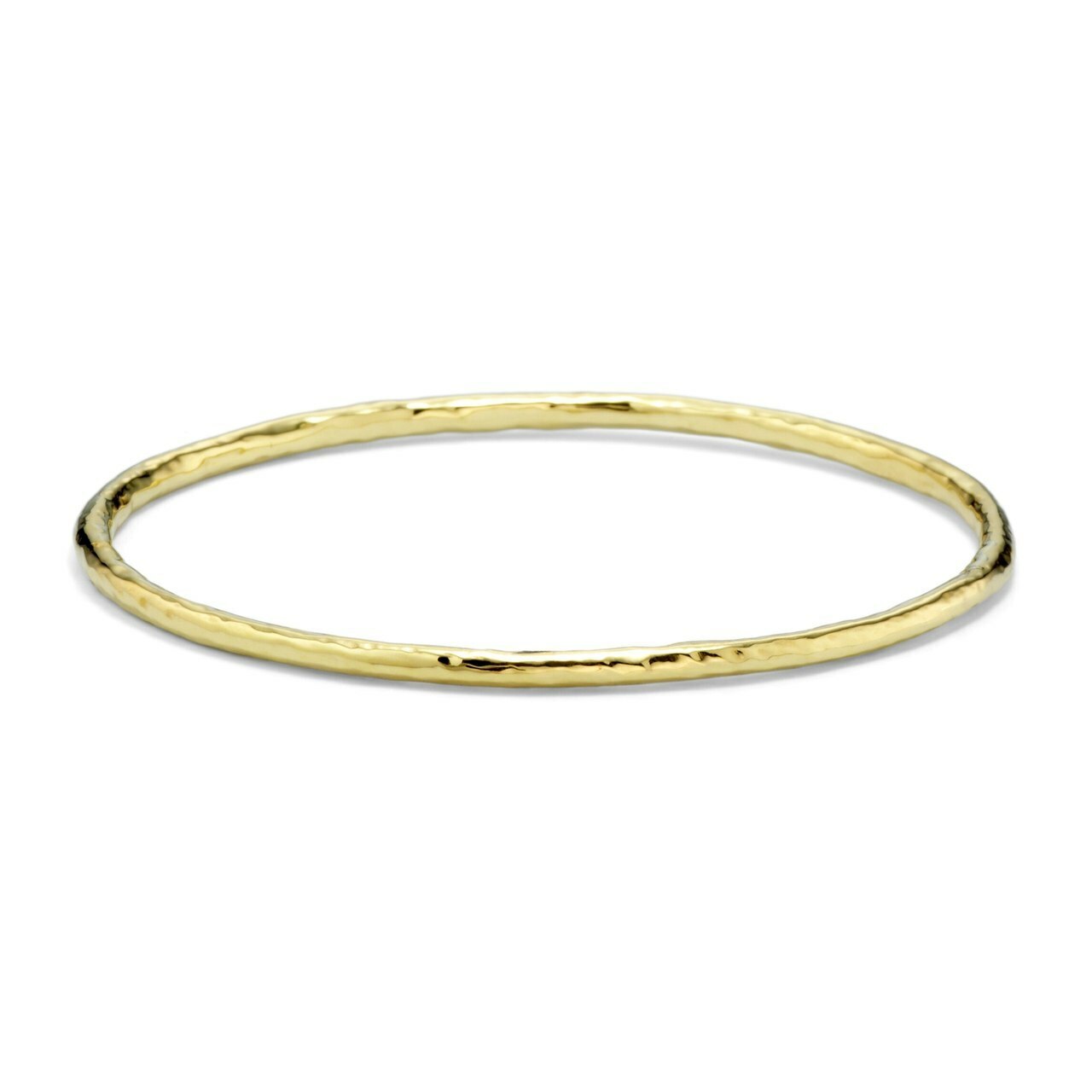 Small Hammered Bangle in 18K Gold