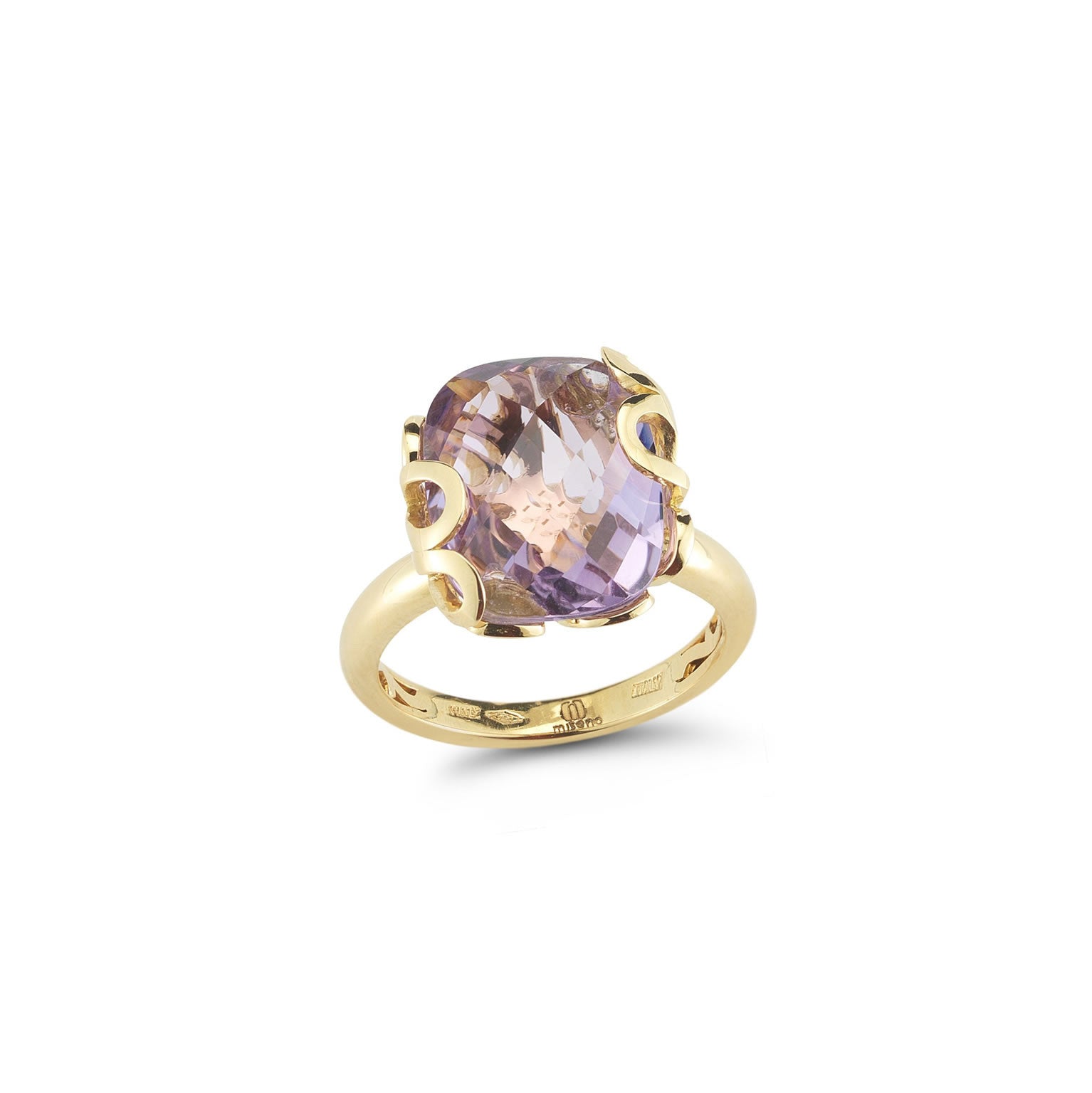 Sea Leaf Purple Amethyst Ring