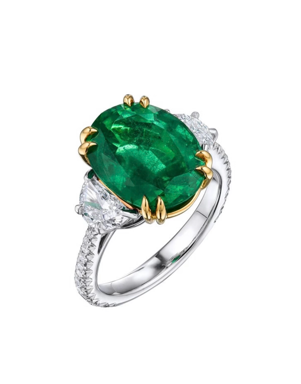 5.70 Emerald Oval Cut Ring