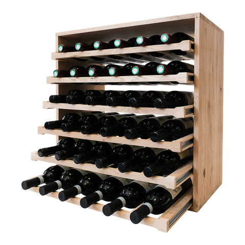 Caverack Modular Wine Rack - Leo module with six sliding shelves that can fit up to 36 bottles of wine