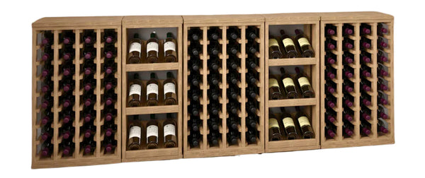 Avino Modular Wine Rack PreDesigned 114 Bottles in Light Oak