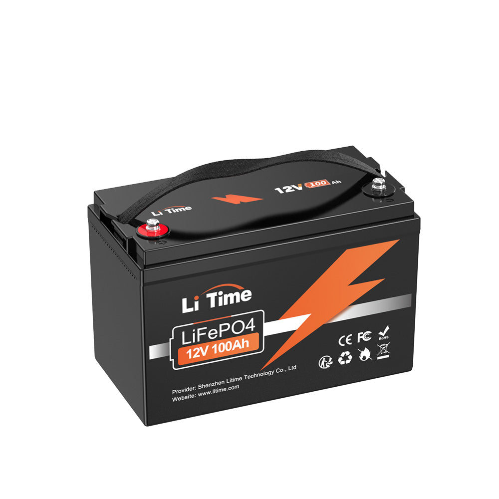 LiTime 12V 100Ah LiFePO4 Lithium Deep Cycle Battery, Built-In 100A BMS, 1280Wh Energy, 2 Pack ($267.29 /each)