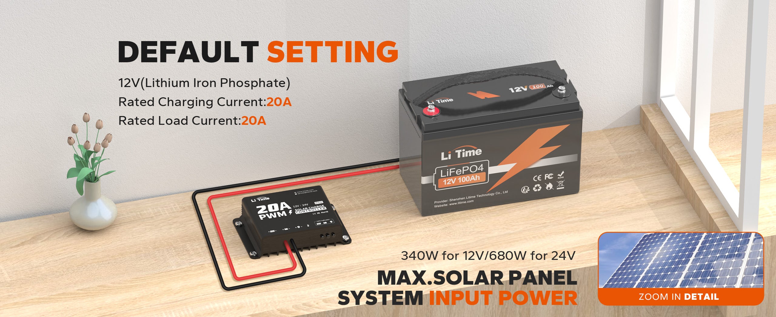 litime 20a pwm charge controller