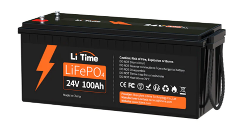 LiTime 24V 100Ah LiFePO4 Lithium Battery
