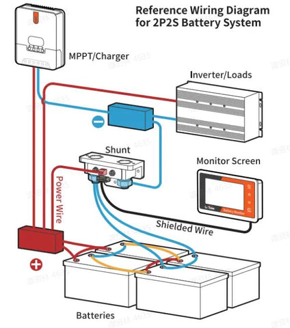 install battery monitor parallel battery system