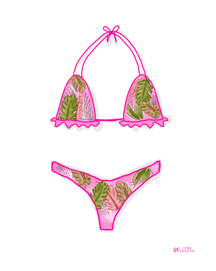 straf opgroeien levering Tropicana Bikini in Pink – Jenn Griffith Art