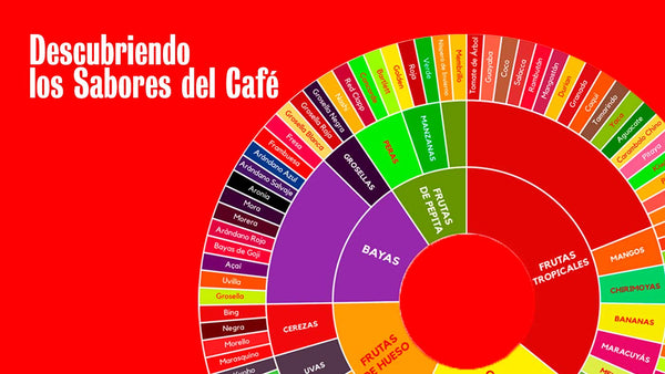 rueda de sabores en el café