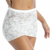 Elegant white 4 way stretch lace micro skirt FRENCH DAINA