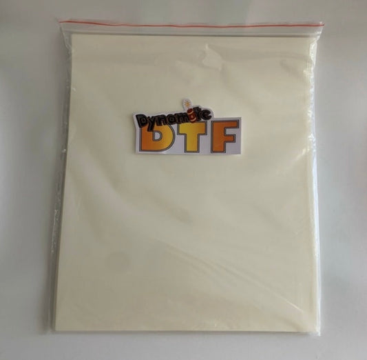 Dynamite DTF PET Film 11 inch X 17 inch Sheet for Heat Transfers. - A3