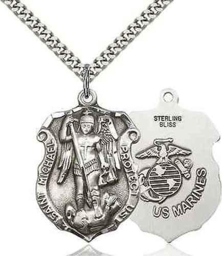 st michael marine corps necklace