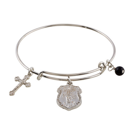 St Michael Bangle Bracelet Be Blessed Creed Bracelet Silver - 