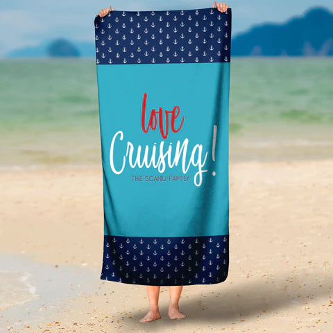 Personalized Cruise Beach Towel 