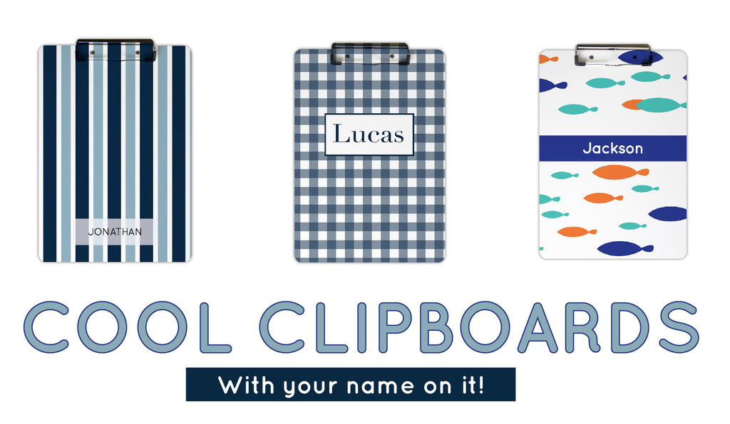 Personalized clipboards for boys