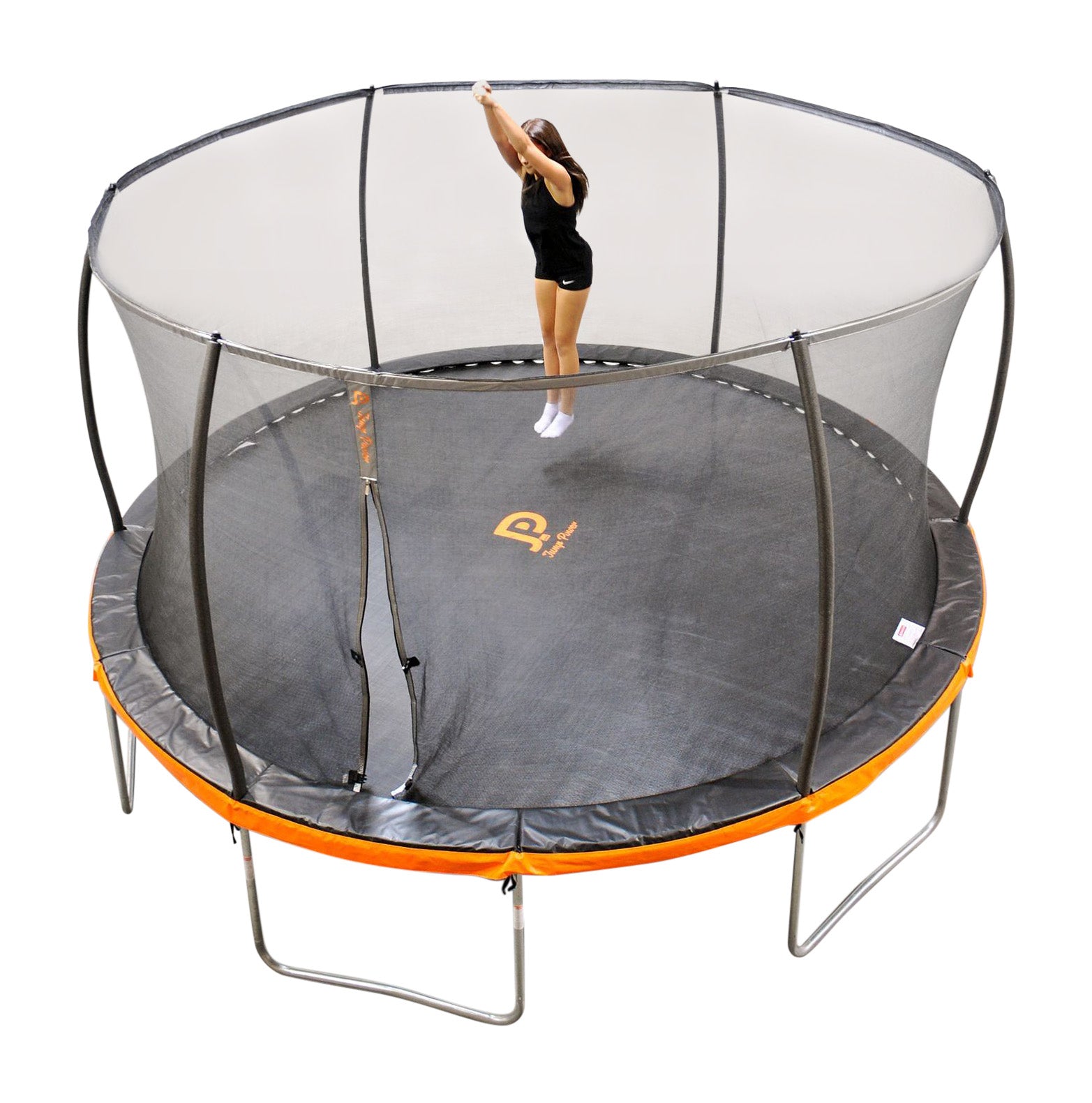 Jump Power 12 Foot Round Modern Trampoline Safety Net Enclosure Comb Trampoline Part Store