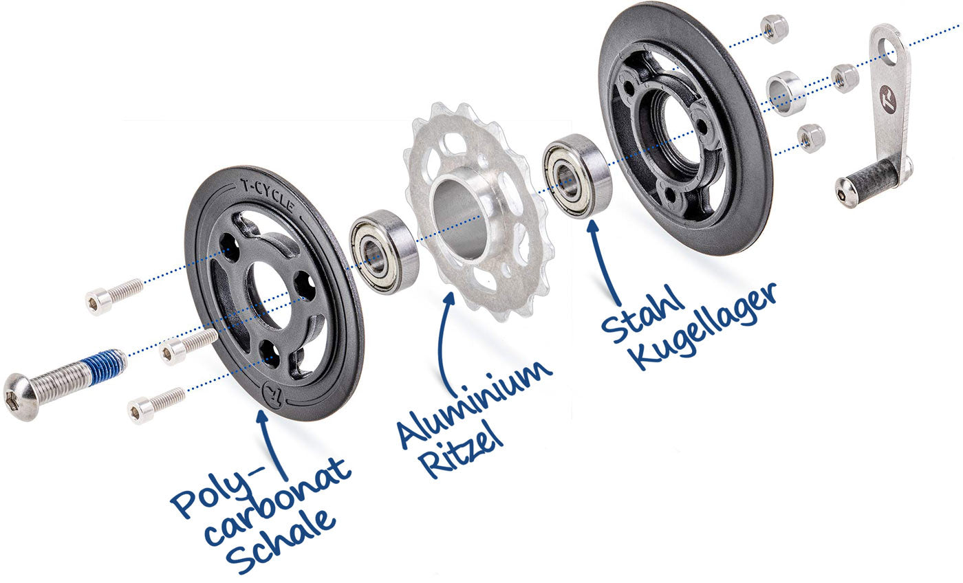 T-Cycle Sport Kettenleitrollen Aufbau