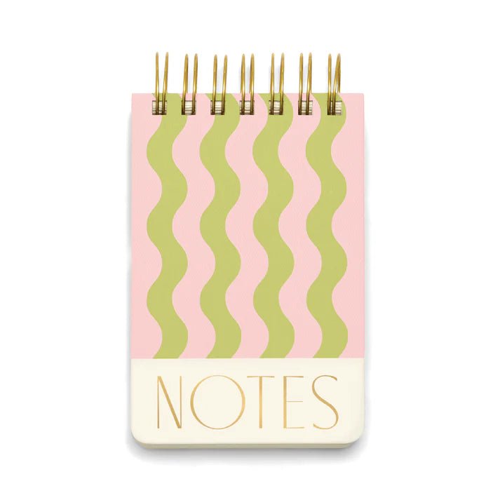 Chunky Twin Wire Notepad - Wavy Stripes