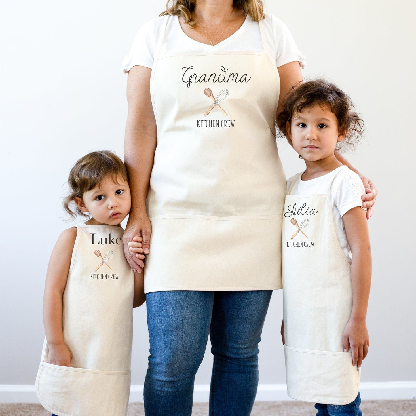 Valentine Mom Kids Family Matching Apron Mother Child Cooking