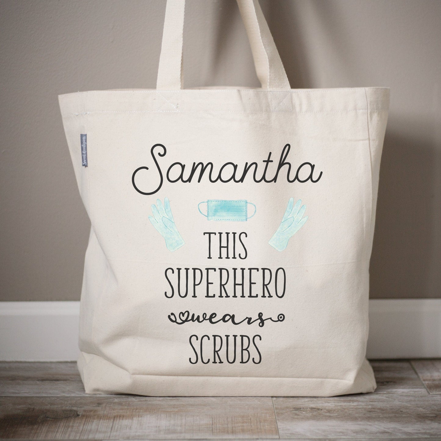 This Superhero Wears Scrubs Tote Bag