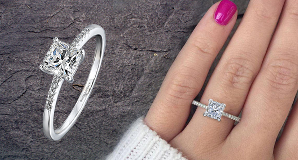 Shimansky Cushion Cut Solitaire Ring