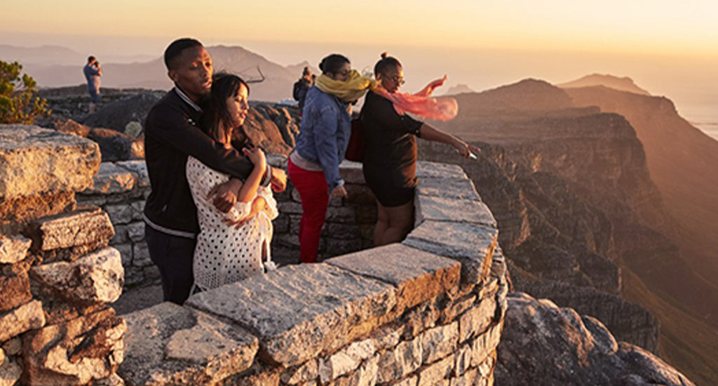 People sharing special memories on top of Table Mountain