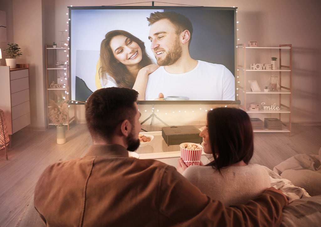 Couple watching a movie