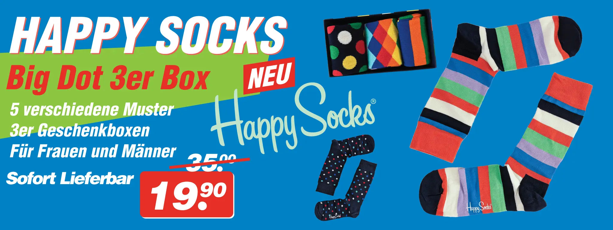 Happy Socks 3er Geschenkboxen 