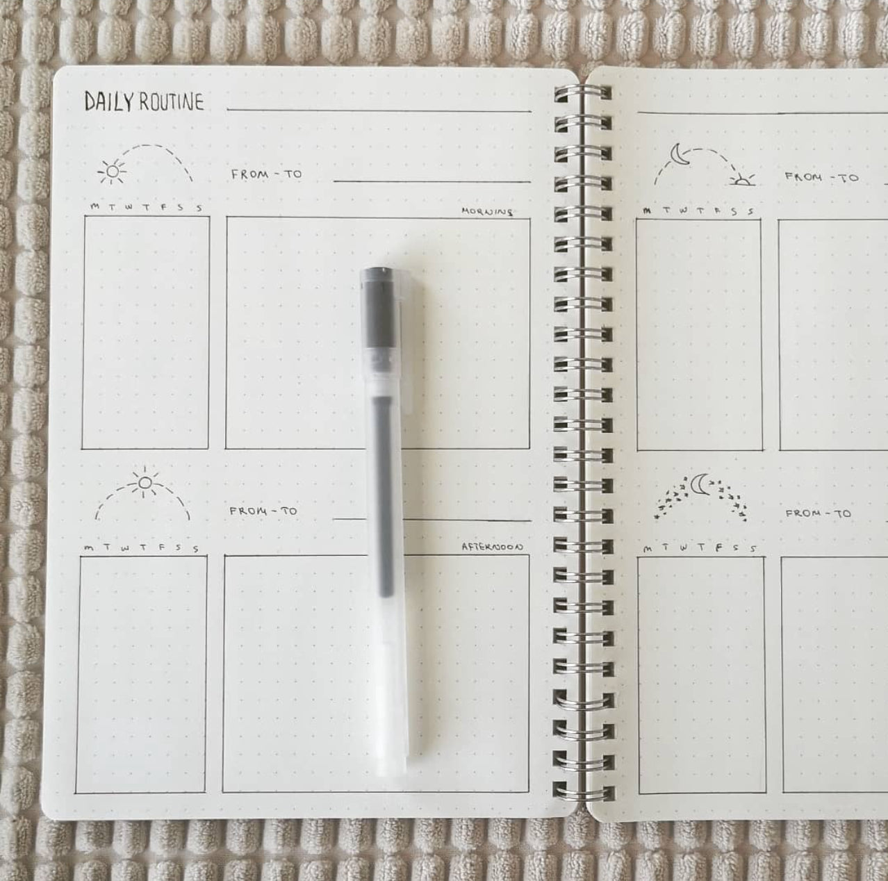 My first daily routine planner was written in a Bullet journal.